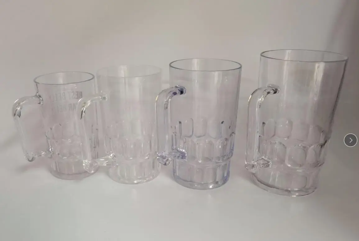 600ml  SAN Beer Mug   Crystal Acrylic Beer Glass   Tritan  Beer Mugs with   Handle   Bpa Free