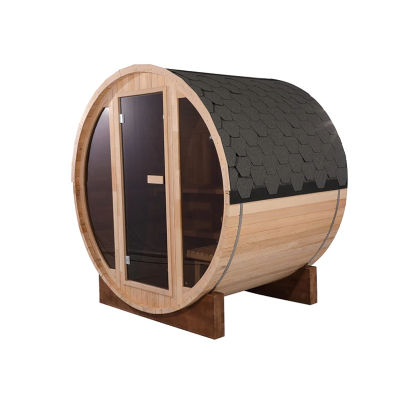 Factory Price Pine Wood Outdoor Steam Barrel Sauna for 2-4 Persons