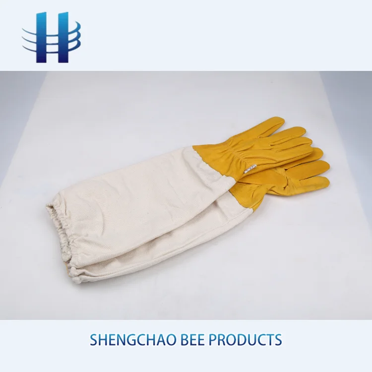 beekeeping tools  breathable bee leather gloves custom size beekeeper protection gloves bee keeping gloves