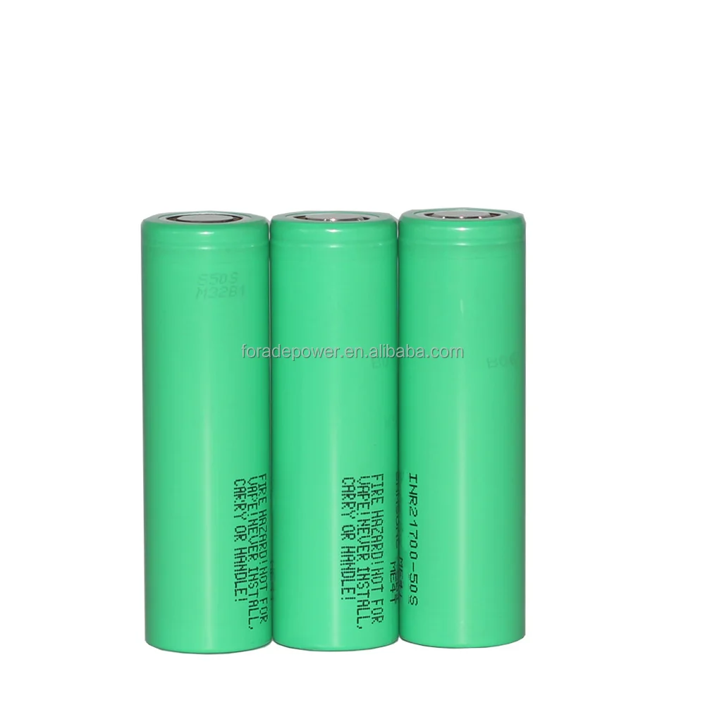 Аутентичный аккумулятор 3,6 V INR21700-50S 21700 5000mAh Max 45A разряд 21700 с высоким потоком энергии для Samsung 21700 50s