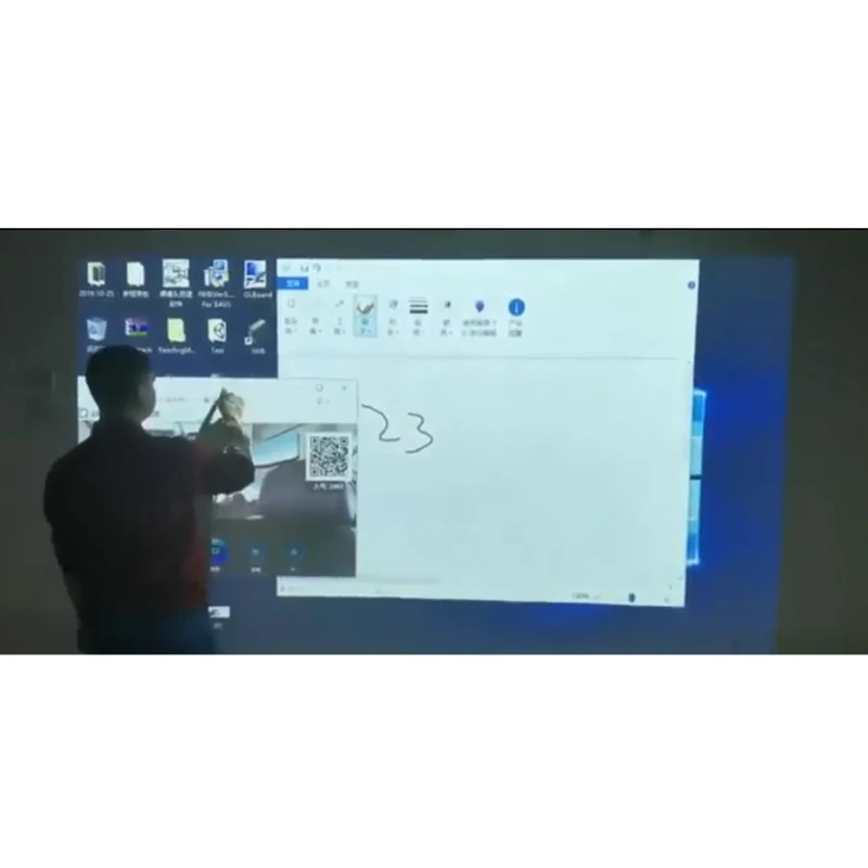 interactive whiteboard projection 2mm precision finger writing multi touch auto calibration portable smart board