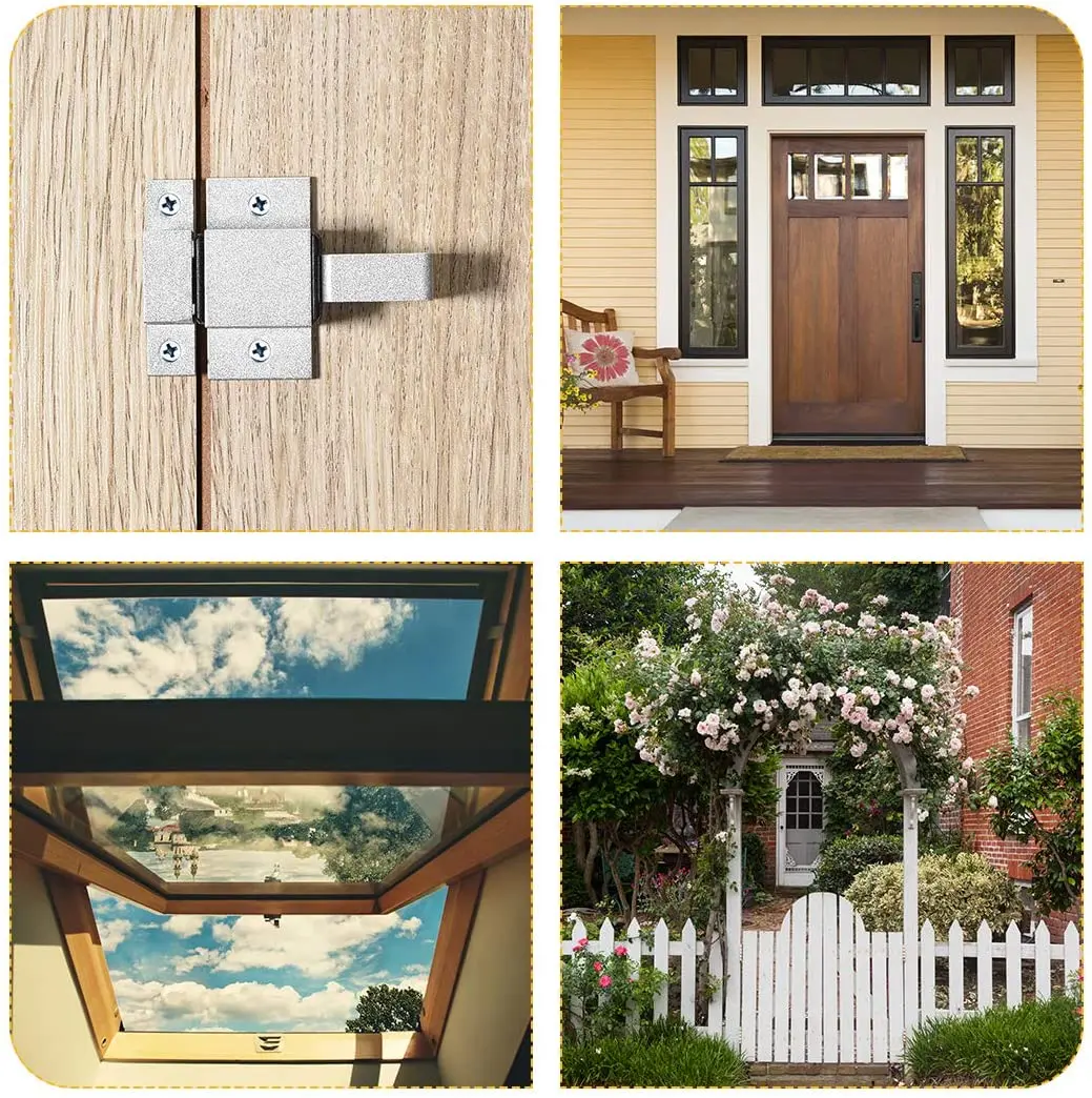 Kitchen Balcony Security Window Gate Automatic Spring Barrel Slide Door Self-Closing Spring Door Lock