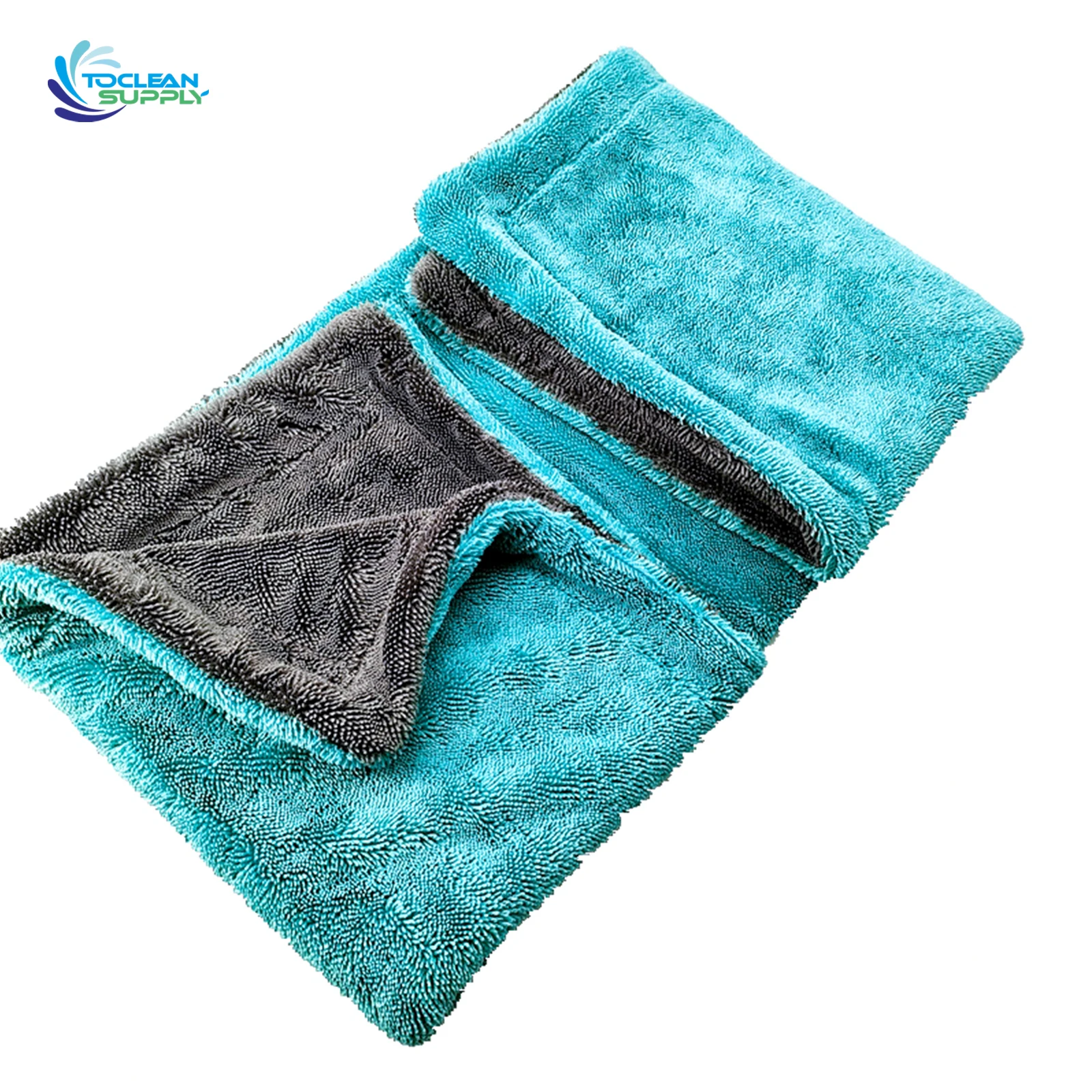 70 polyester 30 polyamide  heavy weight blue 60x100 cleaning cloth car wash detail dry towel 80% polyester car-drying-towel