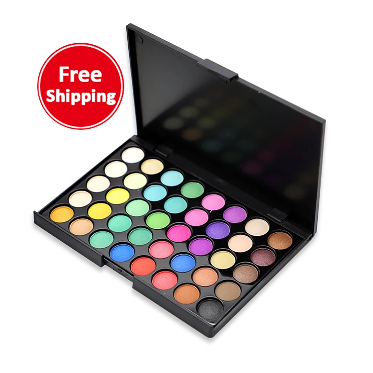 Earth smoky 40 color matte pearl pressed multichrome uv organic virgin eyeshadow sombras de ojos eye shadow palette custom logo