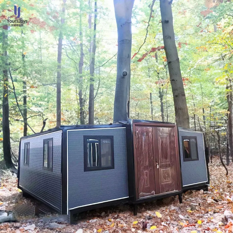 20ft 40Ft Prefabricated 3 4 5 Bedroom Prefab Folding Push Out Mobile Home Foldable Expandable Container House