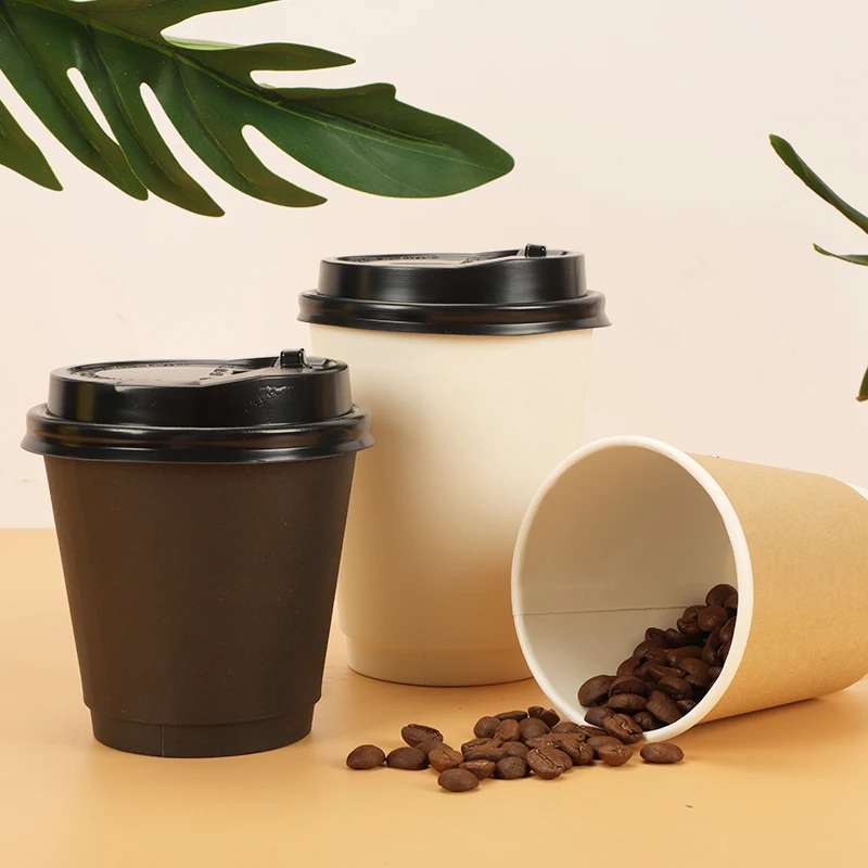 Высококачественные бумажные стаканчики 8 унций 12 16 20 кофейные для горячих напитков Одноразовые крафт-бумаги на заказ