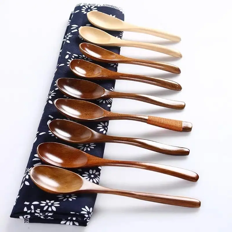 High Quality Cheap Natural Eco-Friendly Reusable Wood Spoon Food Wooden Kitchen Spoons