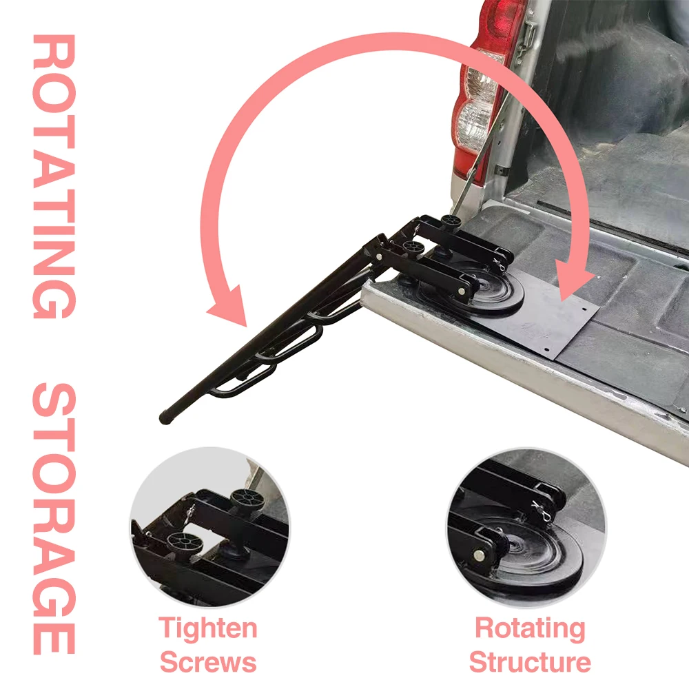 4x4 Ladder Replacement Pickup Truck Step Ladders Fold Tailgate Ladder for Ford F-150 2015 Toyota 4 Runner 20