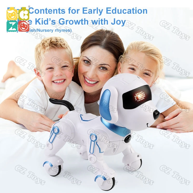 Amazoms Hot Sale Kids Robot Dog Intelligent Programmable Rc Robot Dog Toy Hand Gestures Voice interaction Dancing Dog Robot Toys
