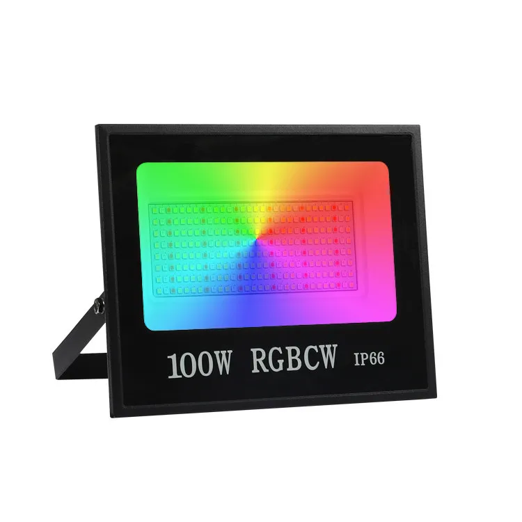 AC110V Input 30W 50W 100W 200W RGBCW Multi Color Projector Wifi App Control LED RGB Flood Light