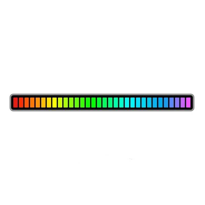 RGB Sound Control Rhythm Lights Car Music Level Lights Voice Activated Atmosphere Light For Car Gaming Room Decoration