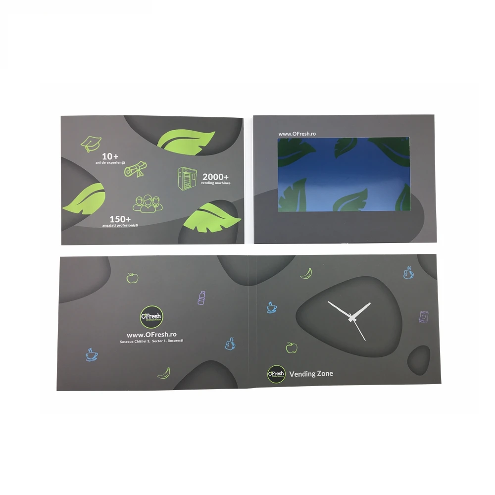 Best Selling Design 7 Inch Video Brochure Photo Frame Catalog Video Greeting Card For Company