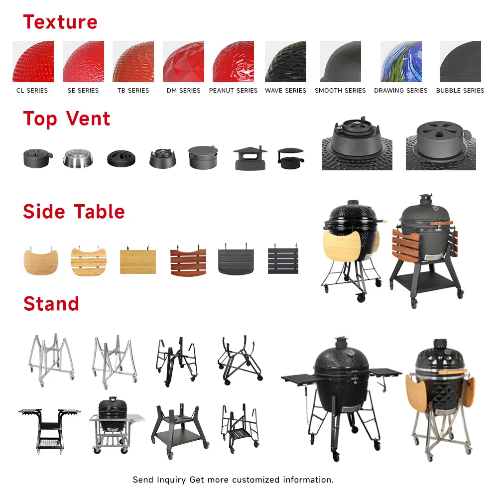 SEB KAMADO 26 inch big Drawing Charcoal Outdoor Kitchen Grill Barbecue Ceram Ceramic Kamado Bbq Barbique