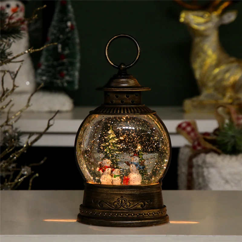 2024 Best Selling Christmas Lamp Gifts Lighted Musical Navidad Water Snow Globe Lanterns