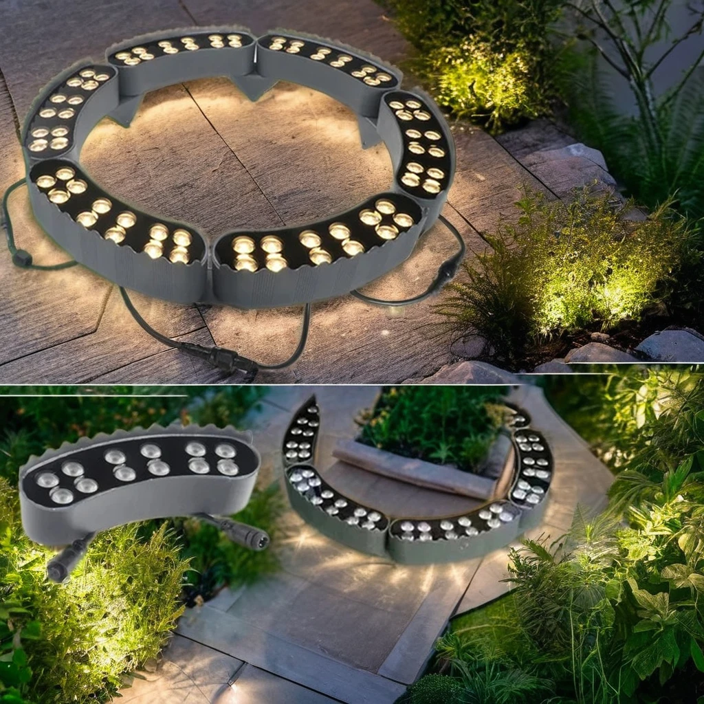 YOUWIN 12W Spotlight Solar Powered Aluminum Pillar Ring Light Customizable Coconut Palm Landscape Hug Tree Wholesale Gardens