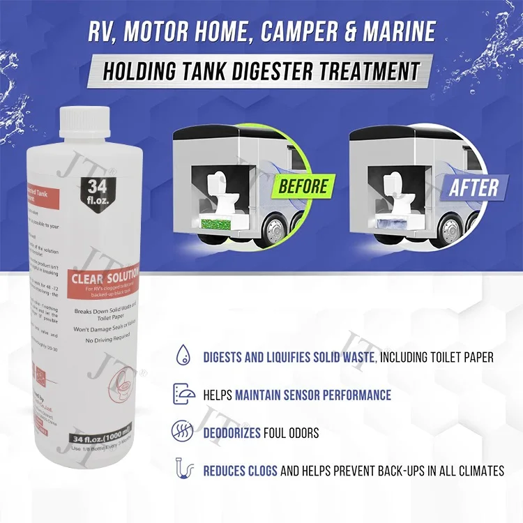 RV Holding Tank Treatment and Deodorizer - Digests Waste, Tissue, Paper for Black Tanks