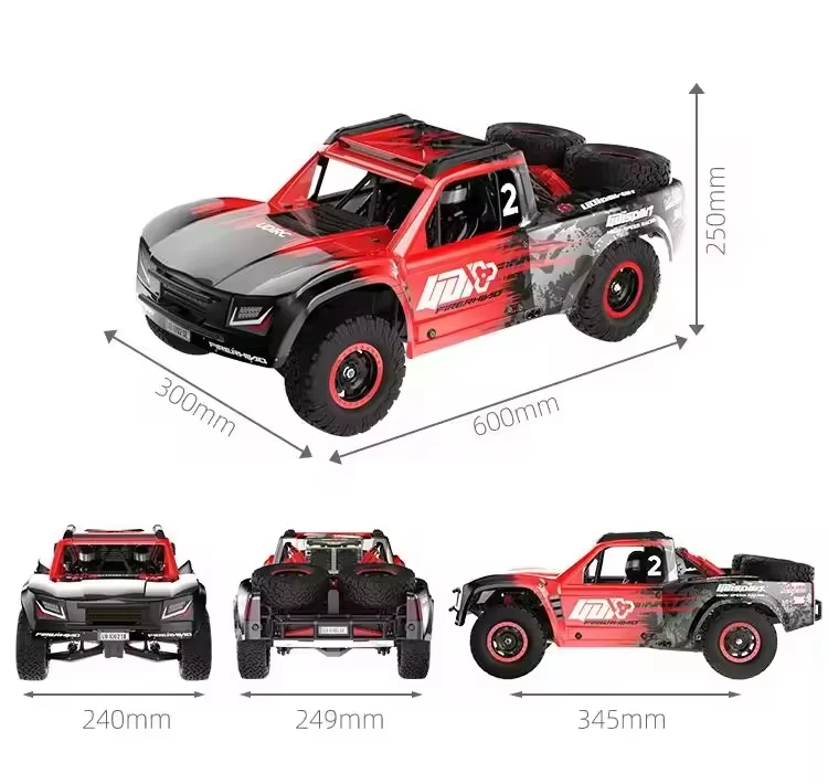 Hot Sale UD1002SE 1/10 2.4G All Terrain Desert 4WD Hobby Truggy Vehicle Brushless Short Truck 65KM/H Drift Rtr Rc Trophy Car
