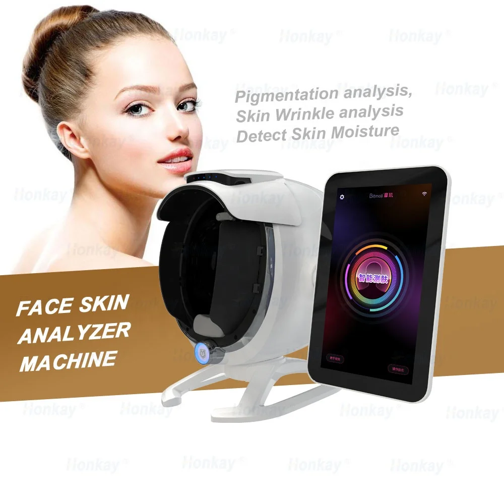 3d skin analysis machine facial skin analyzer acne skin tone sensor for spa