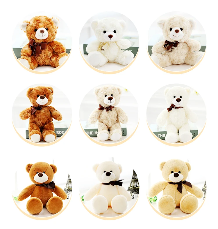 New Arrive Custom Logo Toy Anime Plush Toy Christmas Gifts Baby 12' Teddy Bear With ClothesSoft Toys Teddy Bear