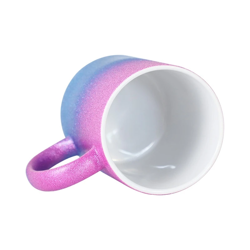 Thermal Sublimation Gradient Flash Ceramic Mug Creative 11oz Coffee Mug For Logo Print High Appearance Level Gift Water Cup