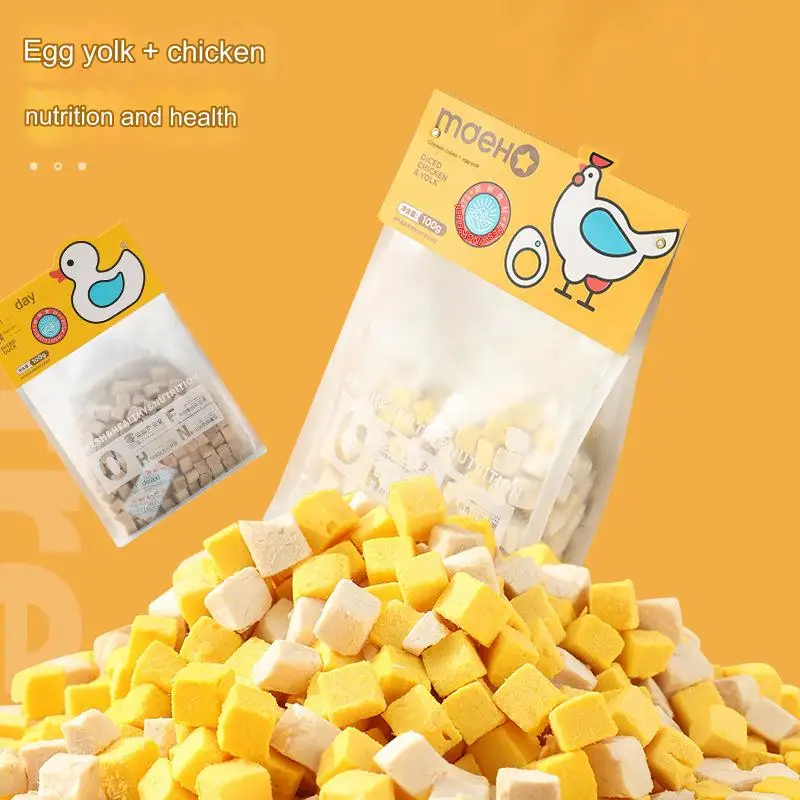 Pet Chicken Freeze-dried Fresh Egg Yolk Cat Snacks Pellets General Purpose Breast for Dogs and Cats