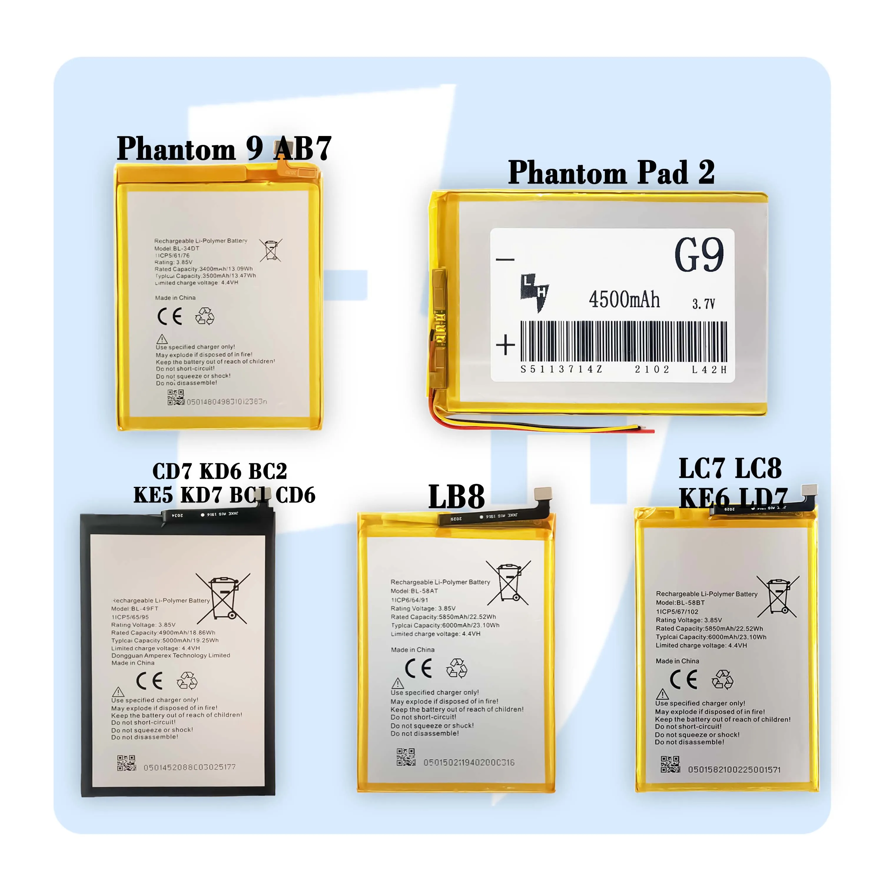 Аккумуляторная батарея OEM W4 WX4 W5 K7 K8 Lite WX5 J8 L5 L7 L8 Plus L9 i7 F1 F2 для мобильного телефона Tecno i5 Pro