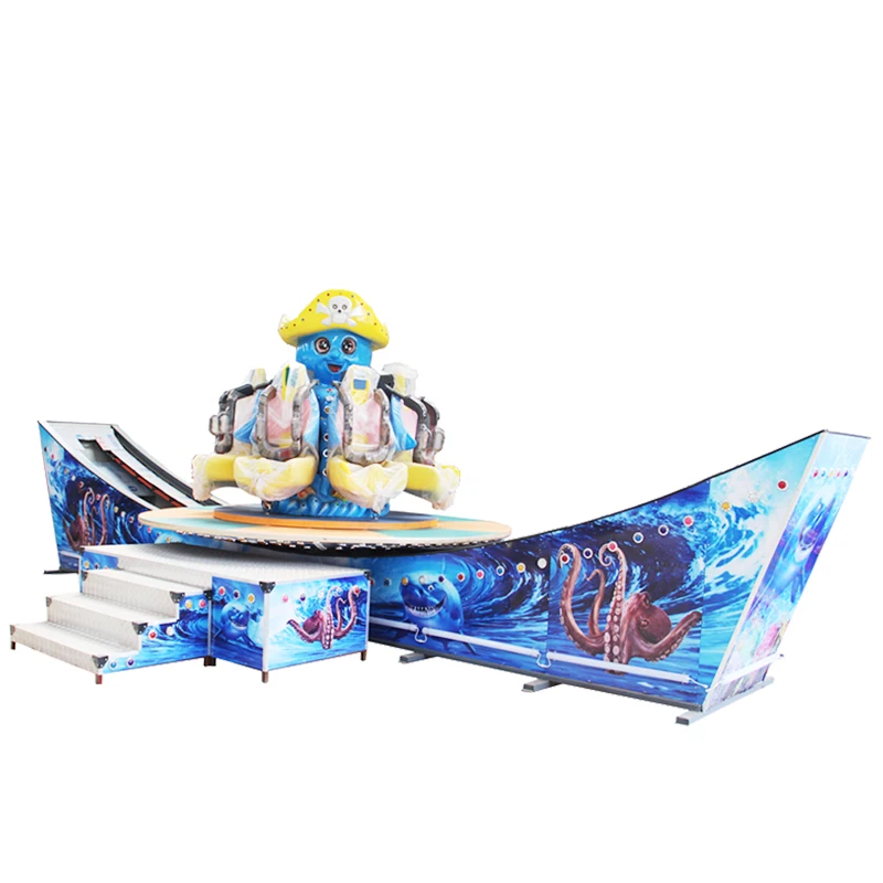 New Carnival Rides Amusement Park Games 8 Seats Octopus Ride For Kids