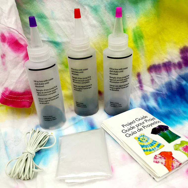Custom 3-color Tie Dye Kit Non Toxic Direct Cold Water Dye DIY Clothing Stationery Set