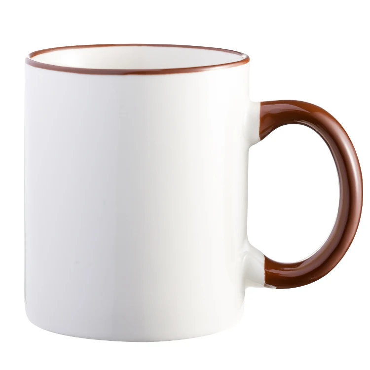 Personalised ceramic coffee mug 11oz white sublimation round full plain mug custom drink cup