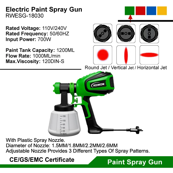 700W Electric Power HVLP Air Spray Paint Gun Portable Car Sprayer Painting Machine Electrical Handheld Mini Spray Guns