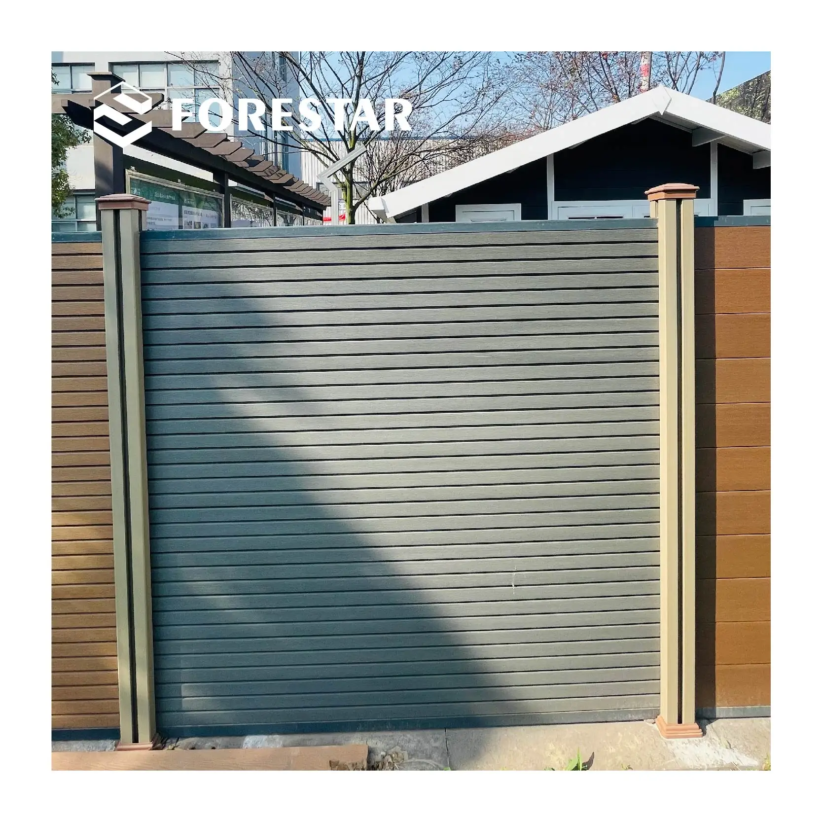 Promotion Surprise Price factory direct sales new fashion anti rotten garden fence door gate wpc fence post and panels