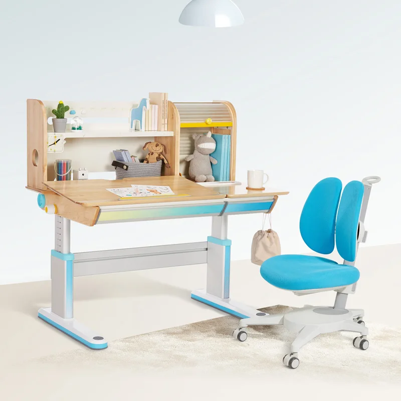 
2m2kids ergonomic design tables and chairs set for children height adjustable kids writing desk chair set 