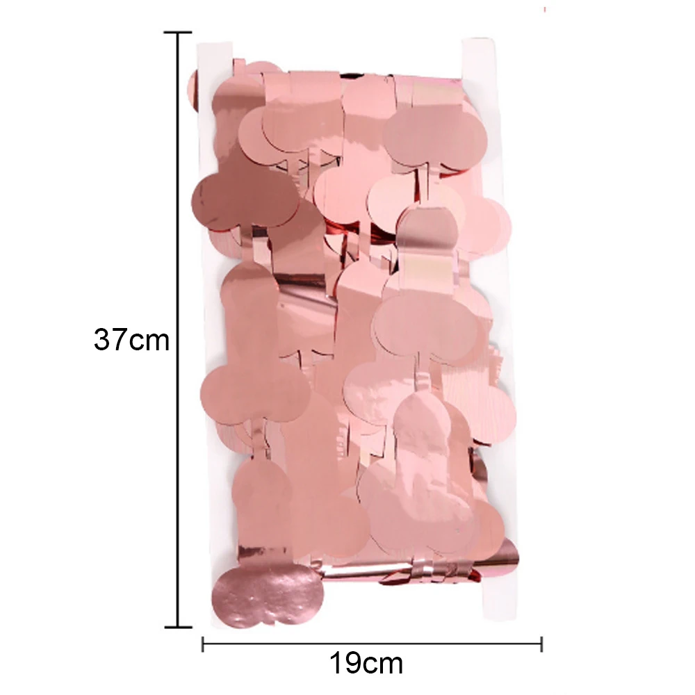 Hen Night Bachelorette Party Backdrop Wall Decoration Penis Shape Accessories Supplies Birthday Party PET Fringe Foil Curtain
