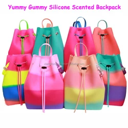 Hot Sale Gift Silicone Assorted Color Backpack Waterproof Drawstring Bucket Bag Girl Travel Beach Bag