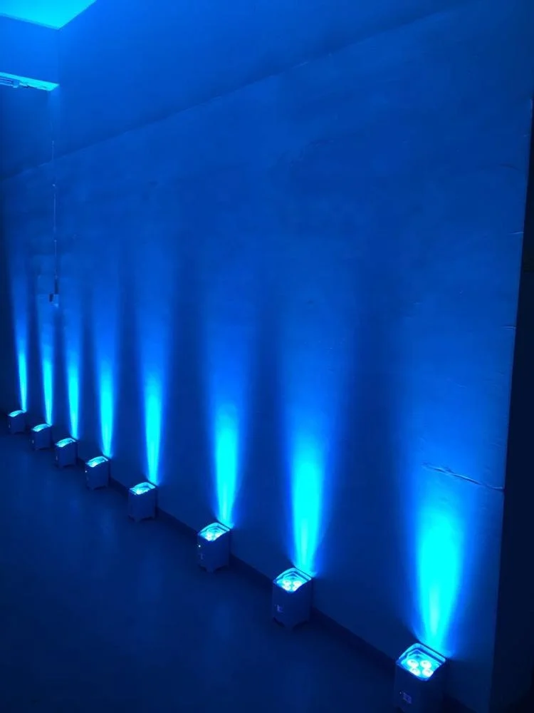 Winlite dmx wireless 4x6in1 rgbwa+uv  battery powered led par light uplights