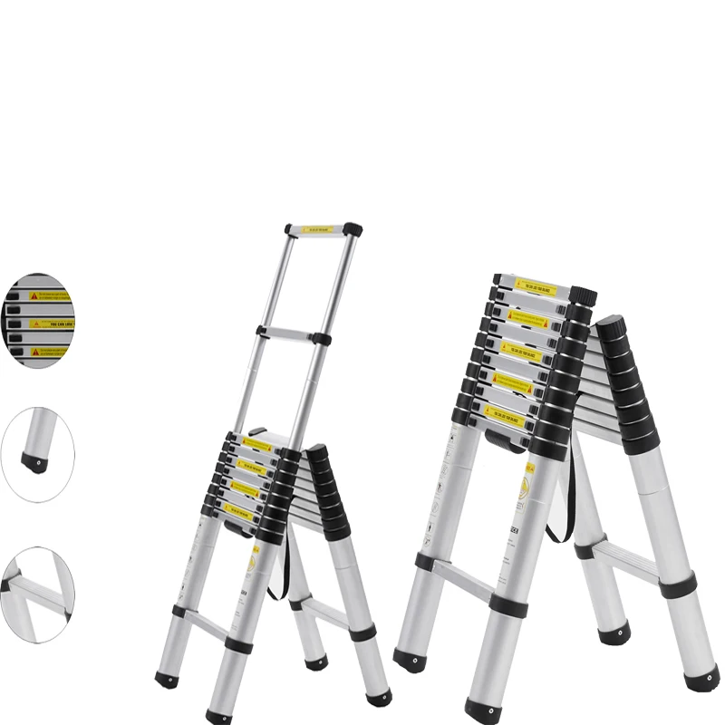 Durable extension aluminum ladder high quality multifunctional folding step stair foldable ladder