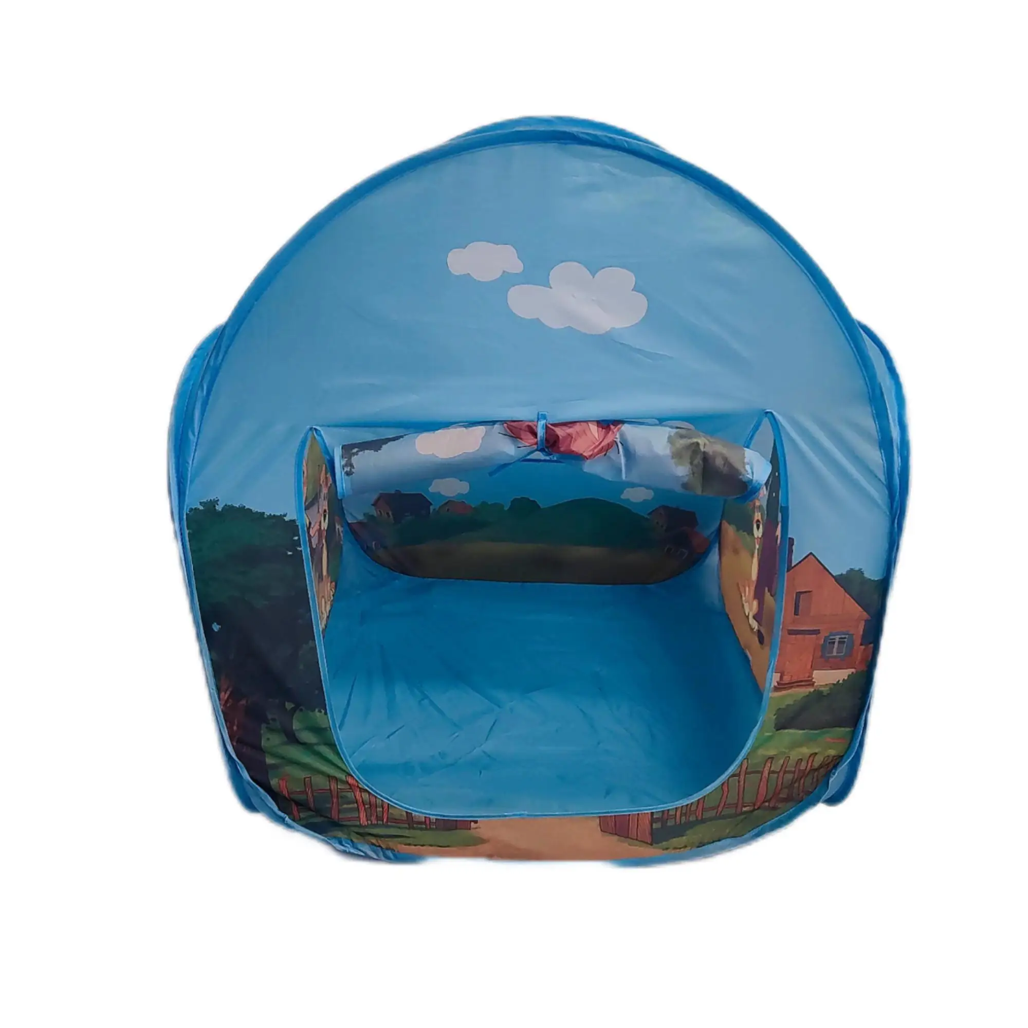 Kids Tent Pop-Up Play Tent Folding Toy House Indoor Outdoor Unisex  Children Playhouse Tents Polyester Blue Customized Pattern