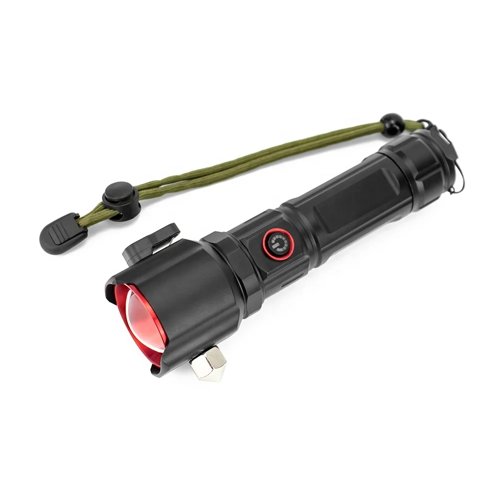 Rechargeable safety hammer LED torch light escape rescue car emergency lamp outdoor flashlight torch