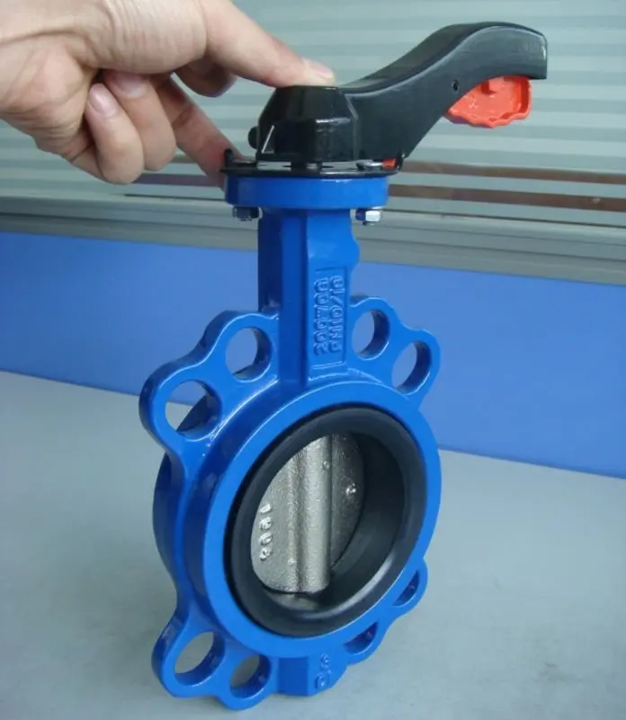 high performance with factory price  ductile iron material 4 inch wafer butterfly valve  water valve with Lever operated