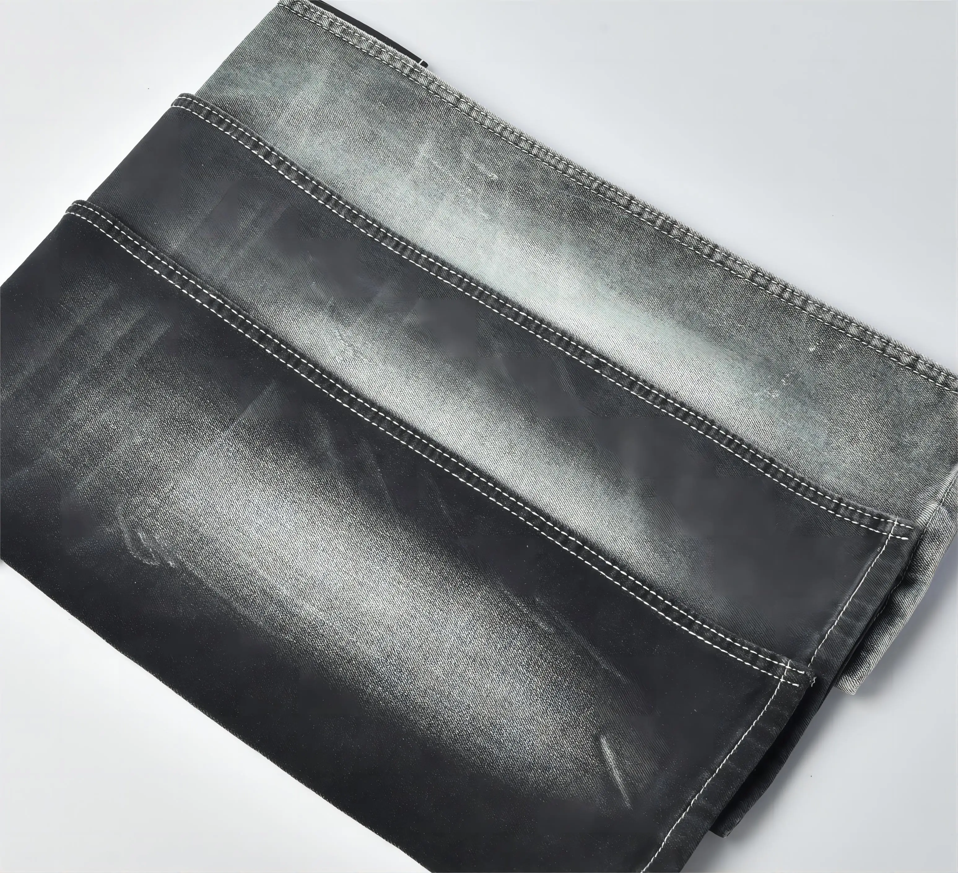 New Pakistan good ring spung OA yarn high elastic dark black lady denim jeans fabric