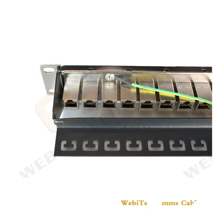 19' 1U FTP CAT6 24 Ports RJ45-RJ45 Jacks Fiber Patch Panels