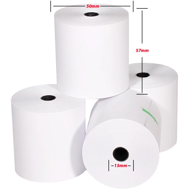 Tharmal Printer 58mm Bluetooth Thermal Termal Coloured Paper 55mm 57mm Pos Atm Receipt Paper Roll Cash Register Paper Rolls 5750