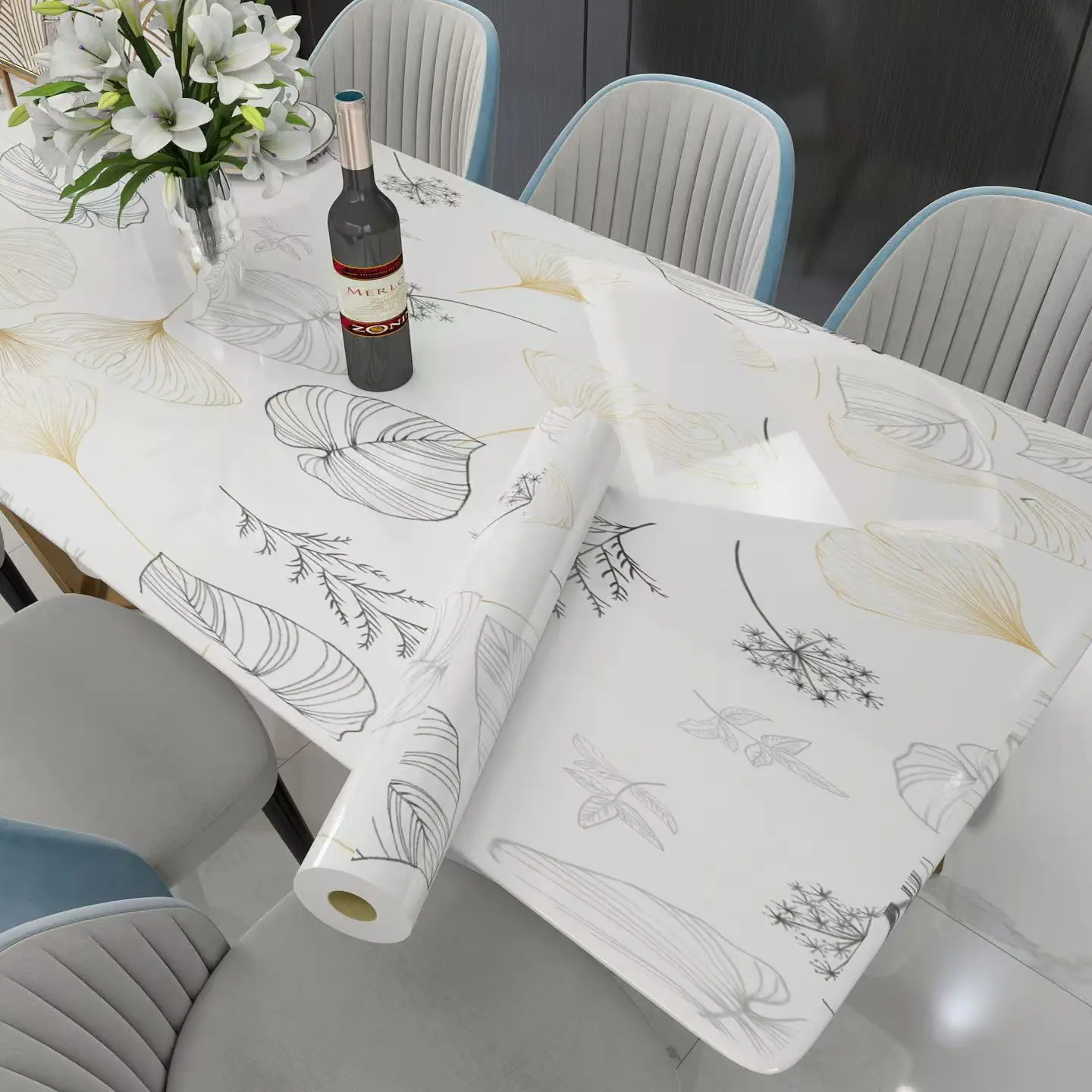 Peel and Stick Floral Wall Decor Self Adhesive Wallpaper for Home Furniture Decor