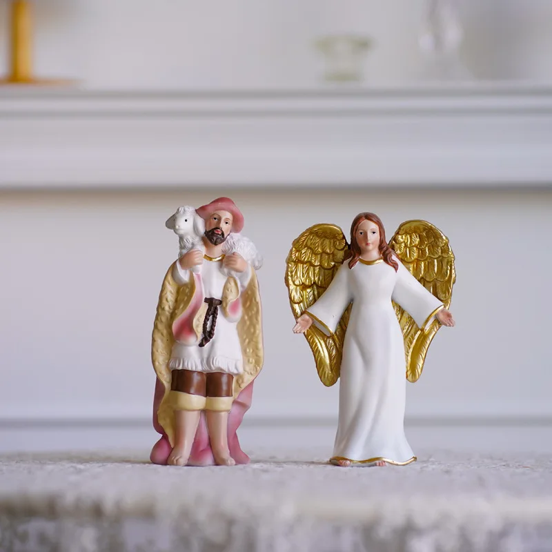 Custom Christmas Black Santa Ornaments resin Christmas tree mini American christmas Hanging Ornament decoration accessories