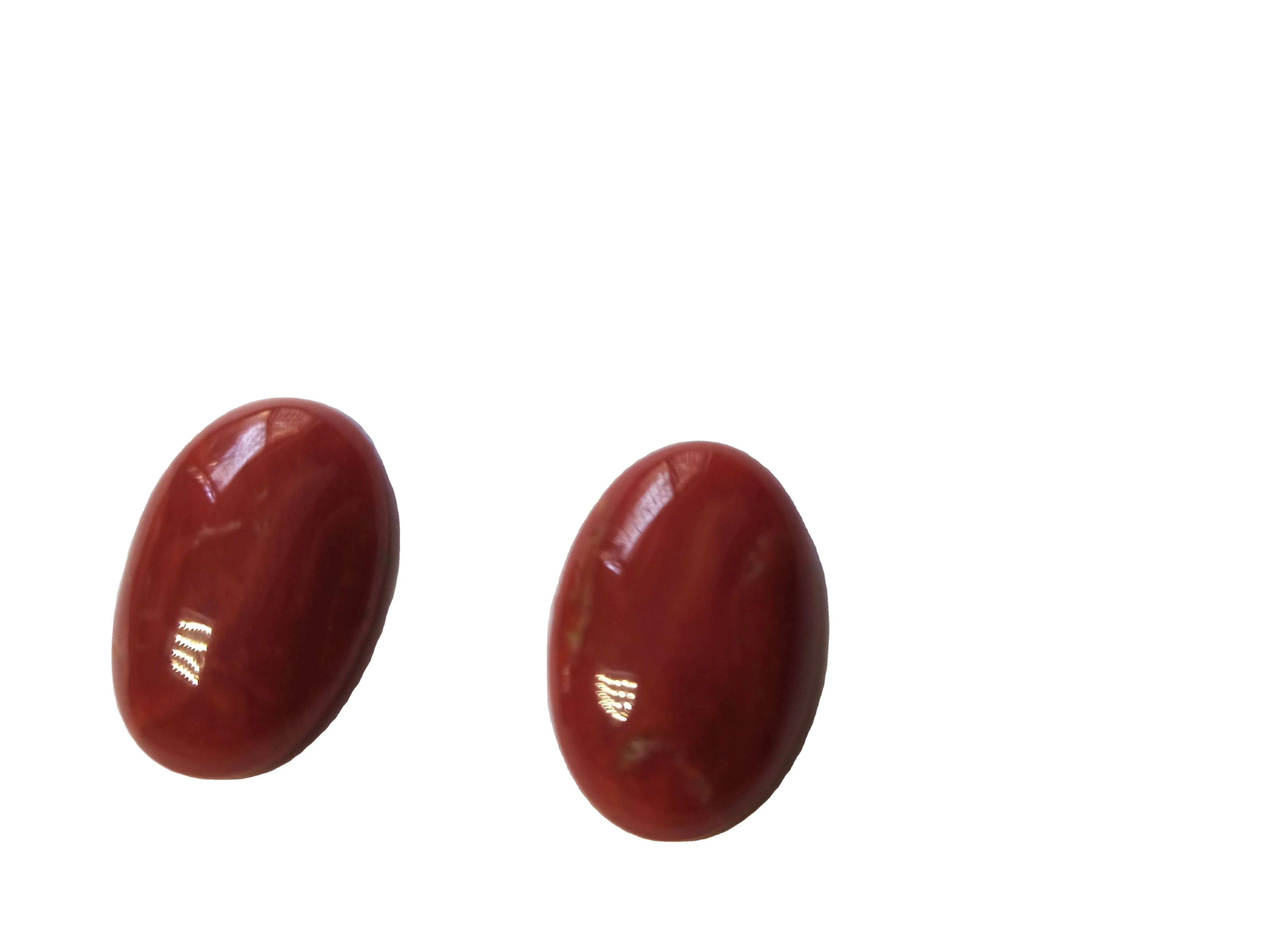 Italian Natural Red coral oval cabochons corallium rubrum from Mediterranean Sea 12x10mm for ring pendant brooch jewelry making