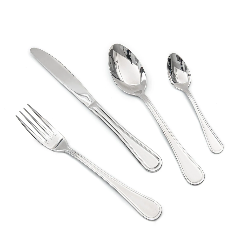 Wholesale 16pcs combo bulk flatware flatware set 18/0 restaurant elegant cutlery set for wedding