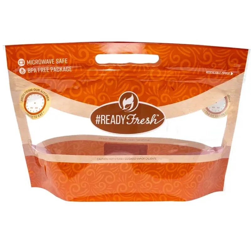 Grease Proof Hot Roasted Chicken Microwave Bag, Stand Up Whole Grilled Rotisserie Roasted Chicken Packaging Bags