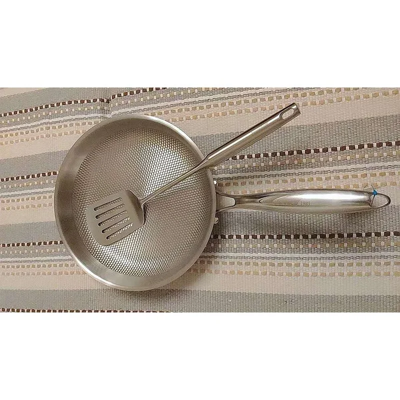 
Amazon hot sells best price manufacturer 2PCS Stainless Steel Cooking Wok frying pans Saucepan nonstick Logo OEM 