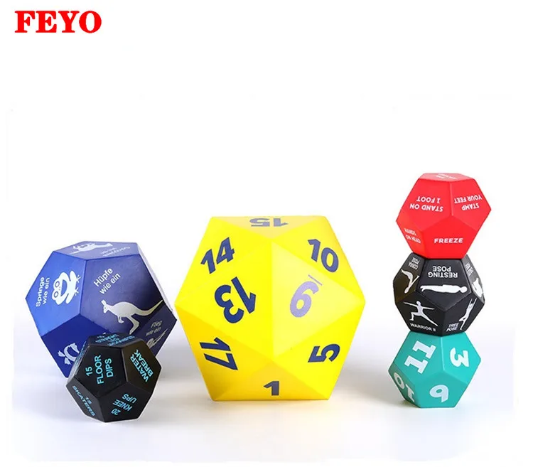 Dia 5.5cm China Manufacturer 12 Sides Dice PU Squishy Toy Hot Selling Decompression Sport Toy PU Balls Squishy Handheld Toy