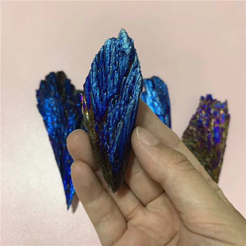 Irregular shape natural aura healing quartz clusater plated Black tourmaline